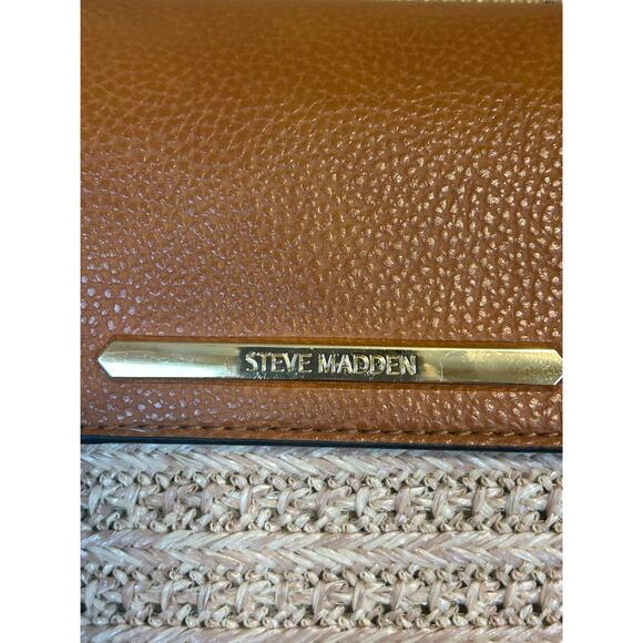 Steve Madden Bstraw Cognac Shoulder Tote Bag - Picture 3 of 9
